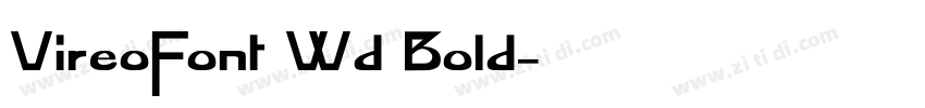 VireoFont Wd Bold字体转换